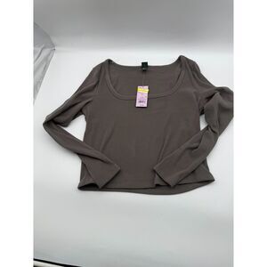 Wild Fable Women's XL Shirt  dark Gray Long Sleeve